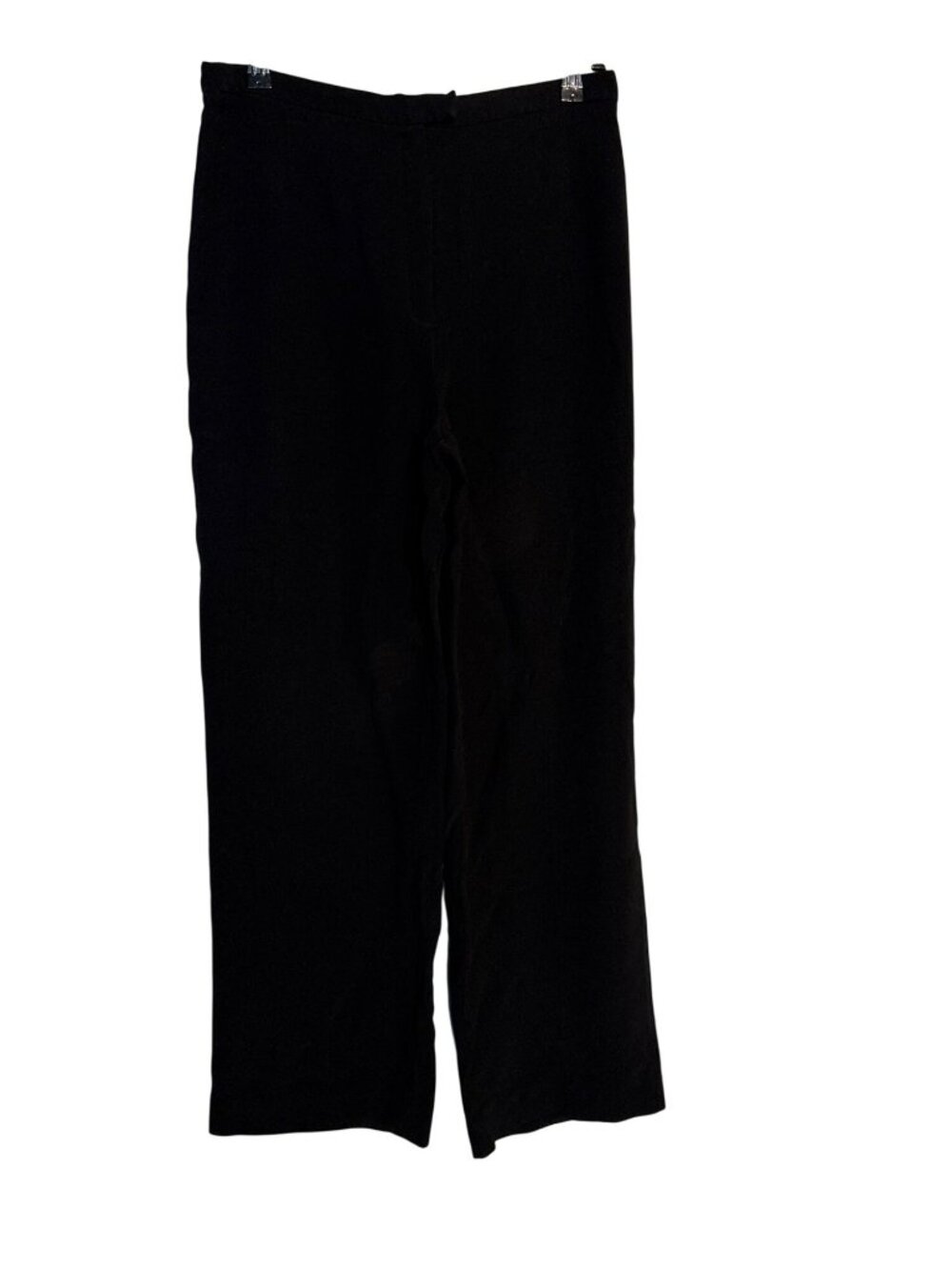 Lafayette 148 New York Black High-Waist Wide-Leg Trousers Size 12